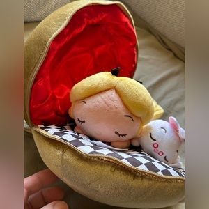 Disney Tokyo Exclusive Alice in Wonderland White Rabbit Pocket Watch Plush pouch